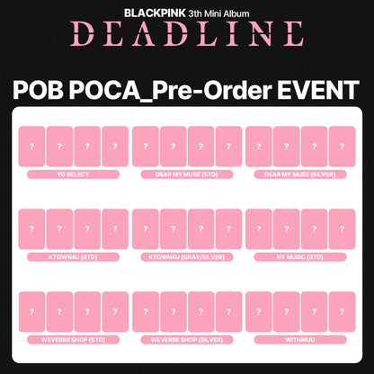 BLACKPINK 3rd Mini Album 'DEADLINE' POB